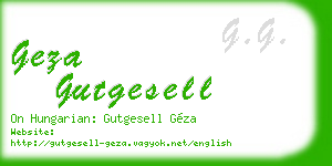 geza gutgesell business card